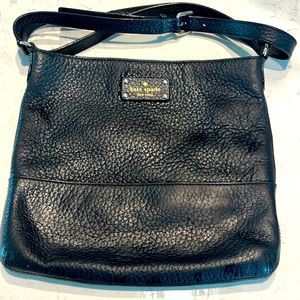 Kate Spade black leather crossbody bag
